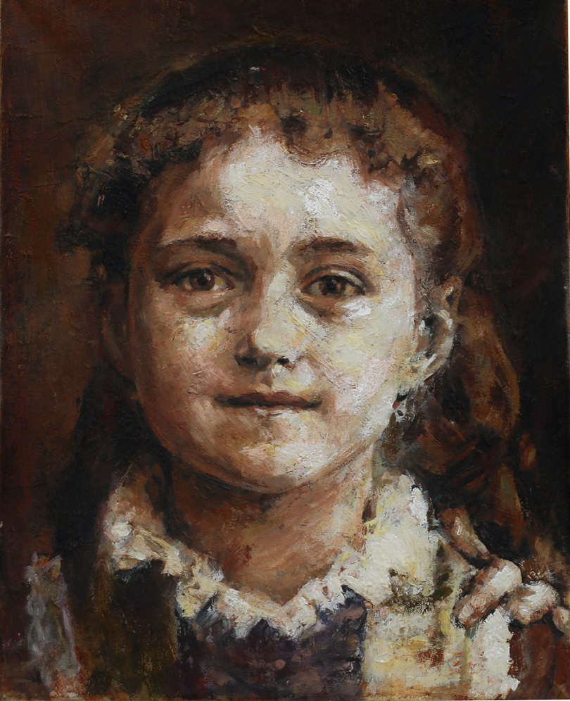 Terezie z Lisieux, 50x40cm, olej na plátně, 2020
